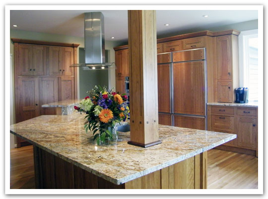 Walnut peg detailed kitchen
