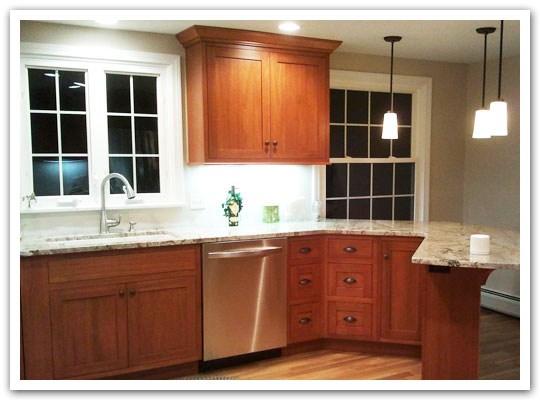 Umber colored kitchen