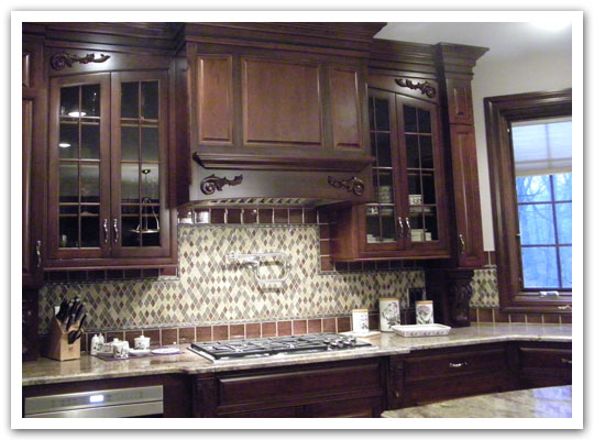 Two-tone cherry kitchen